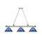 Z-Lite Cordon 3 Light Billiard, Brushed Nickel & Dark Blue 2306-3BN-ARDB - alternate 8